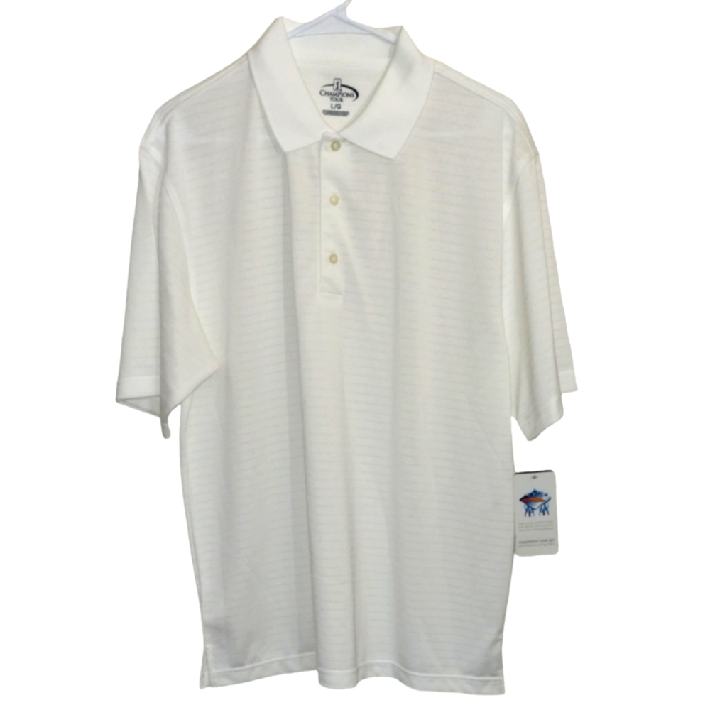 Men's Champions Tour White Short Sleeve Polo Shirt